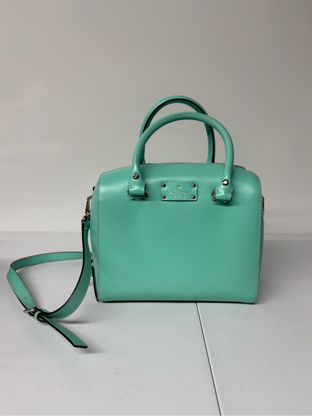 Kate Spade Mint Green Leather Purse with Shoulder Strap